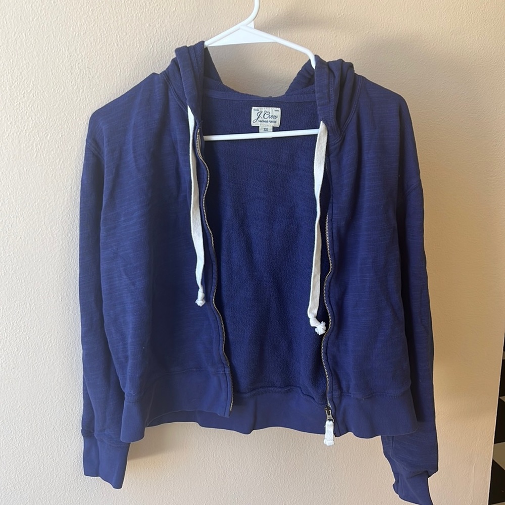 J. Crew blue light weight zip up hoodie